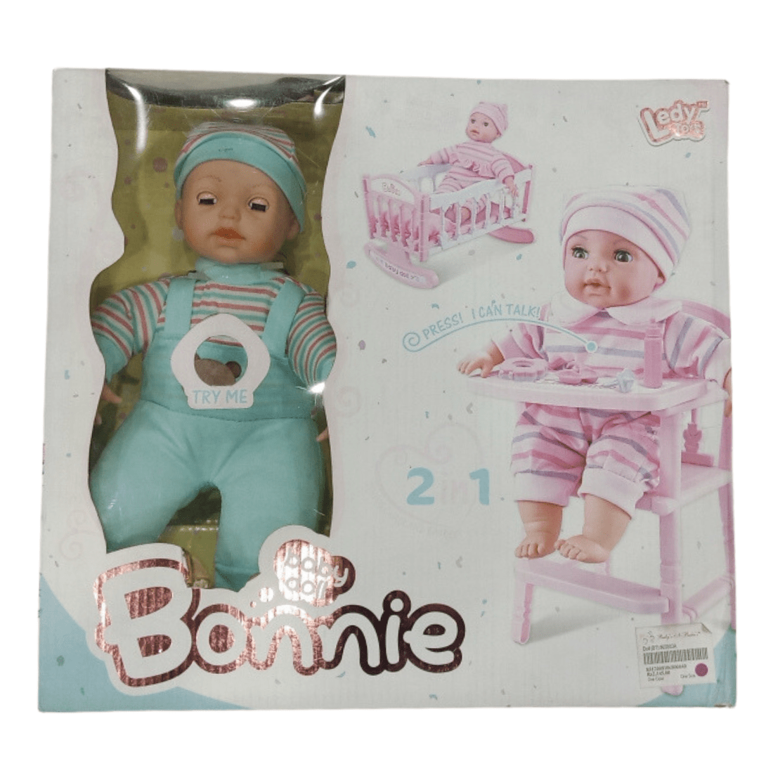 Baby Doll With Bed And Baby Accessories Set